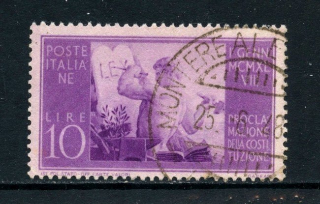1948 - ITALIA REPUBBLICA - 10 LIRE COSTITUZIONE FILIGRANA NORMALE DESTRA - USATO - LOTTO/25226C