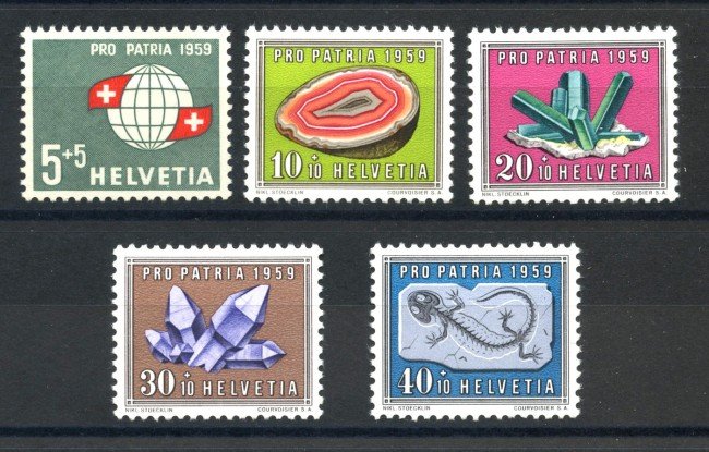 1959 - LOTTO/39430 - SVIZZERA - PRO PATRIA 5v. - NUOVI