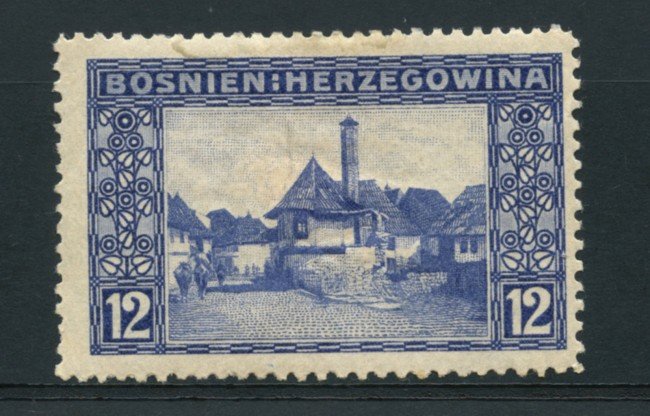 1912 - LOTTO/16746 - BOSNIA ERZEGOVINA - 12 h. OLTREMARE - LING.