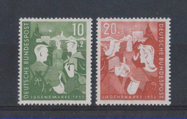 1952 - LOTTO/3595 - GERMANIA FEDERALE - OPERE GIOVENTU' 2v.