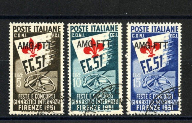 1951 - TRIESTE A - LOTTO/41718 - CONCORSI GINNICI 3v. - USATI