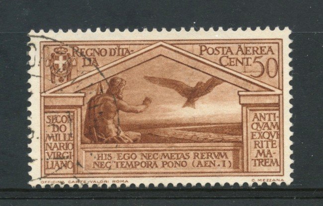 1930 - REGNO - 50c. VIRGILIO POSTA AEREA - USATO - LOTTO/30031