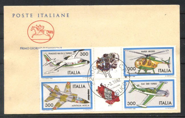 1982 - REPUBBLICA - LOTTO/42546 - COSTRUZIONI AERONAUTICHE  BUSTA FDC