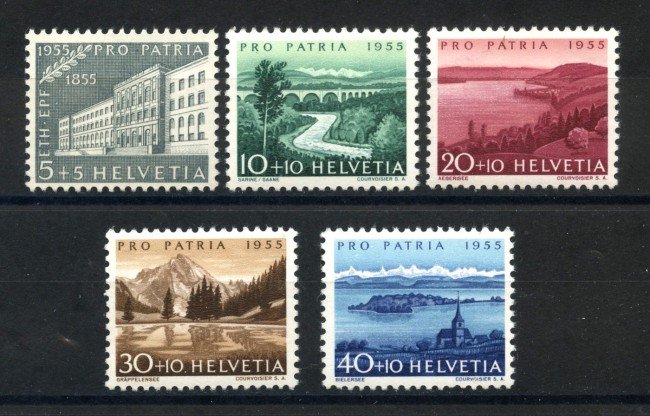 1955 - SVIZZERA -  LOTTO/39423 - PRO PATRIA 5v.- LINGUELLATI