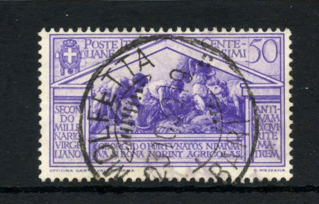 1930 - REGNO - LOTTO/43378A - 50 CENT. BIMILLENARIO DI VIRGILIO - USATO ANNULLO MOLFETTA