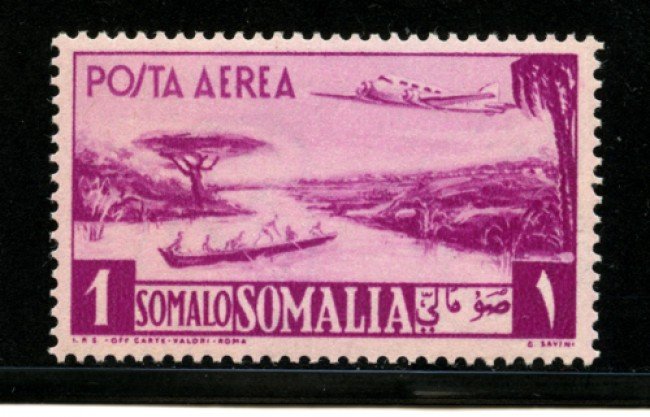 1950/1951 - LOTTO/13099 - SOMALIA AFIS - 1s. POSTA AEREA  - LING.