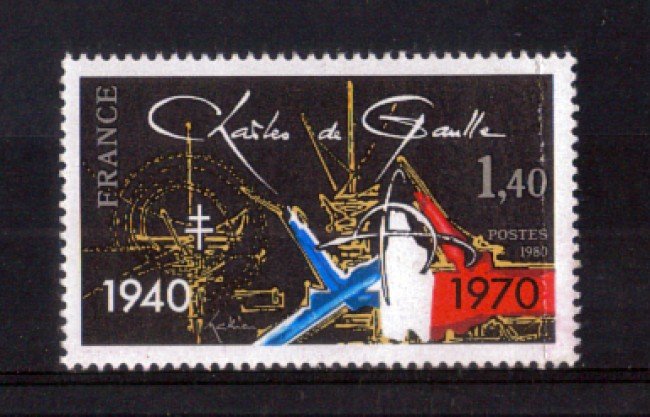 1980 - LOTTO/FRA2114N - FRANCIA - CHARLES DE GAULLE - NUOVO