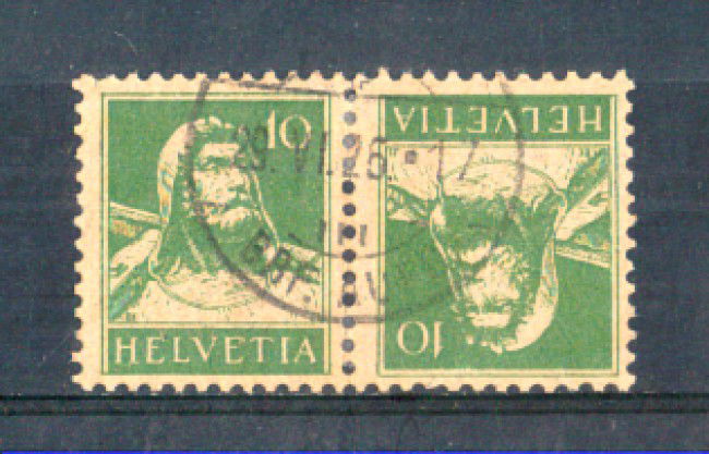 1916/22 - LOTTO/SVIK18U - SVIZZERA - 10c.+10c. TETE BECHE - USATI