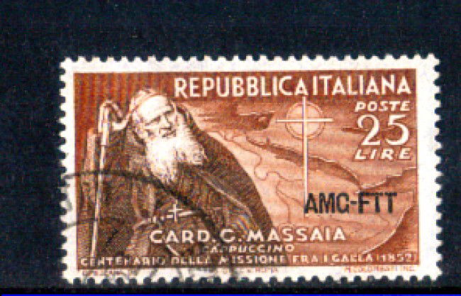 1952 - LOTTO/11056 - TRIESTE A - CARDINALE MASSAIA - USATO