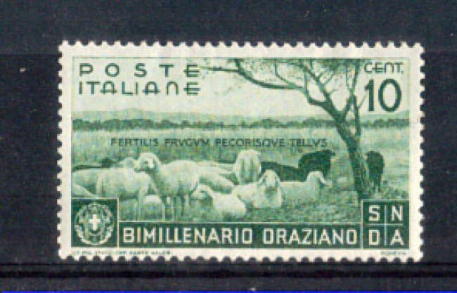 1936 - LOTTO/REG398N - REGNO - 10c. BIMILLENARIO ORAZIO - NUOVO