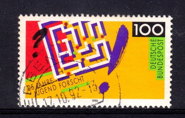 1990 - GERMANIA FEDERALE - 100p. RICERCA GIOVANILE - USATO - LOTTO/31271U