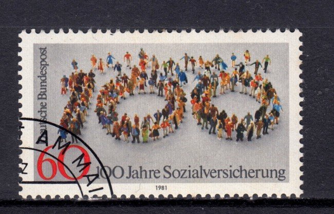 1981 - GERMANIA FEDERALE - ASSICURAZIONI SOCIALI - USATO - LOTTO/31400U