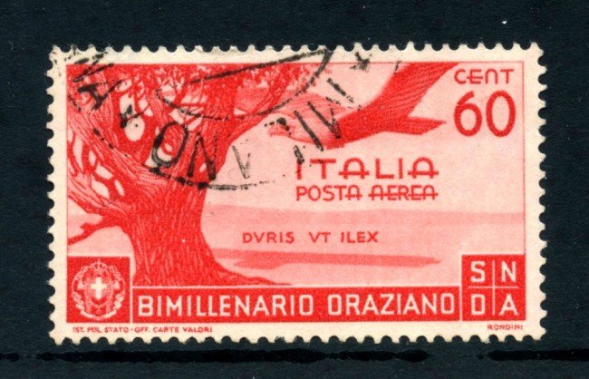 1936 - ITALIA REGNO - POSTA AEREA 60c.BIMILLENARIO ORAZIO - USATO - LOTTO/25246