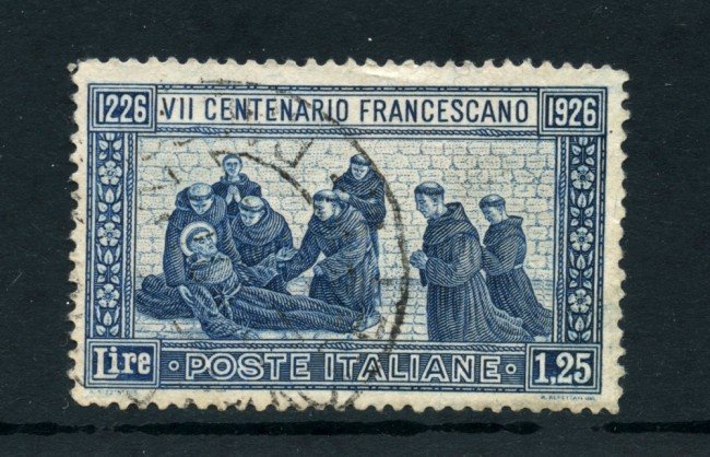 1926 - ITALIA REGNO - 1,25 LIRE SAN FRANCESCO DENT. 14 - USATO- LOTTO/25249