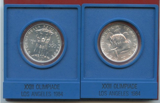 1984 - REPUBBLICA - 500 LIRE OLIMPIADI LOS ANGELES - LOTTO/M28940