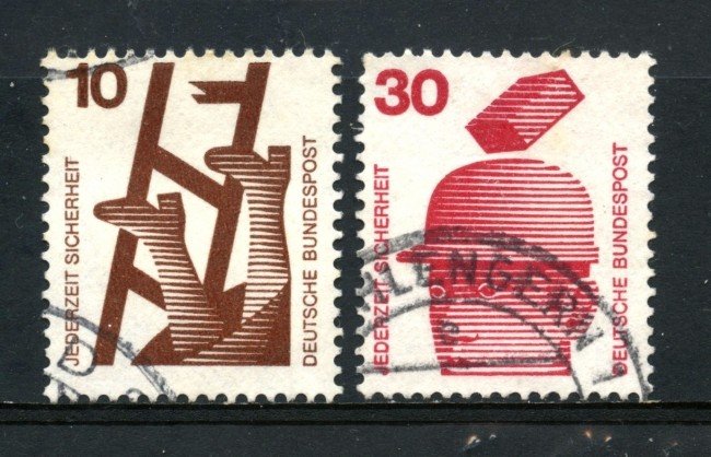 1972 - GERMANIA - PREVENZIONE INFORTUNI 2v. - USATI - LOTTO/31055U