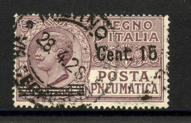 1927 - REGNO - LOTTO/40459 - 15 su 20 CENTESIMI POSTA PNEUMATICA - USATO