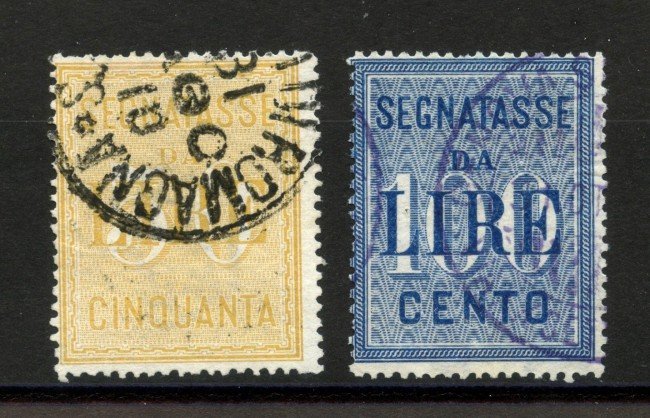 1903 - REGNO - LOTTO/40112 - 50/100 LIRE SEGNATASSE VITTORIO EMANUELE 3° - USATI