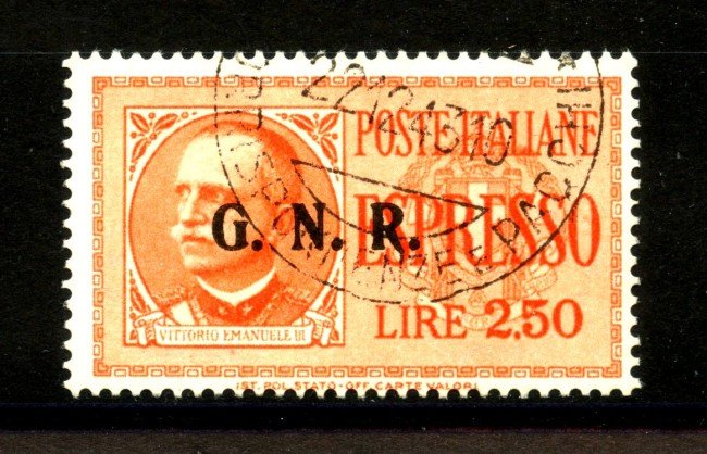 1943 - REPUBBLICA SOCIALE - LOTTO/40130 - 2,50 LIRE ESPRESSO - USATO