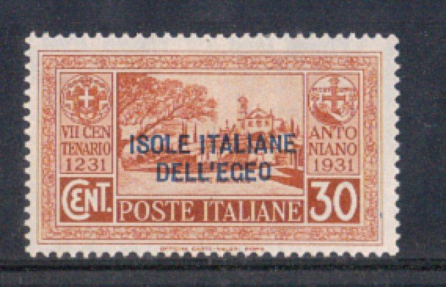 EGEO - 1931 - LOTTO/10064L - 30 cent. S.ANTONIO