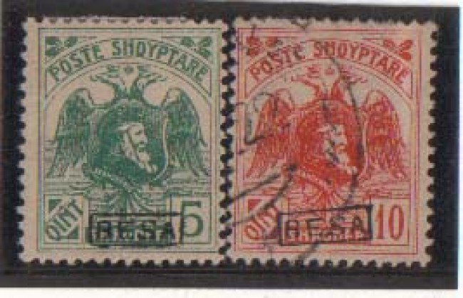 1922 - LOTTO/3025  - ALBANIA - SOPRASTAMPATI IN BESA