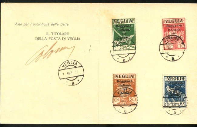 1920 - FIUME VEGLIA - LOTTO/39742 - FRANCOBOLLI SOPRASTAMPATI VEGLIA