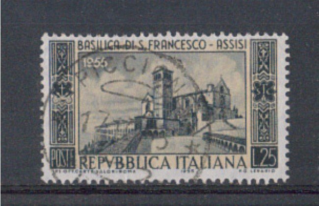 1955 - LOTTO/6286U - REPUBBLICA - 25 L. BASILICA S.FRANCESCO USA
