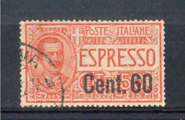 1922 - LOTTO/REGEX6U - REGNO - ESPRESSO 60c. su 50c. USATO