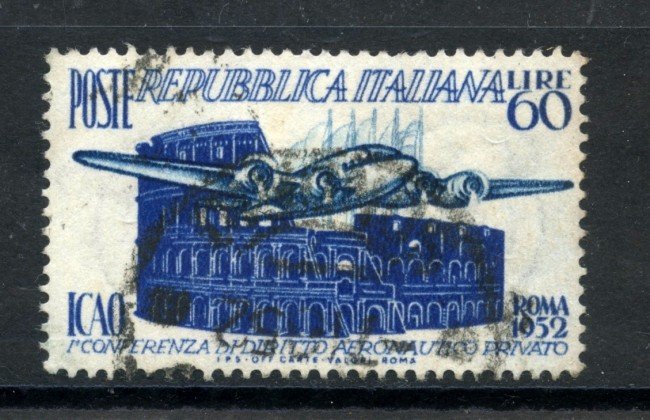 1952 - REPUBBLICA - DIRITTO AERONAUTICO (ICAO) - USATO - LOTTO/6187U