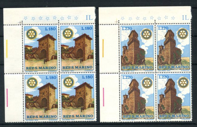 1970 - LOTTO/7925Q - SAN MARINO - ROTARY 2v. QUARTINE NUOVO