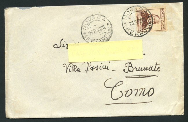 1950 - LOTTO/18705A - 20 L. A. MURATORI  SU BUSTA