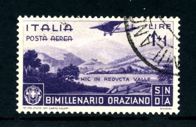 1936 - ITALIA REGNO - LOTTO/25247 -  POSTA AEREA 1+1 LIRA BIMILLENARIO ORAZIO - USATO - 