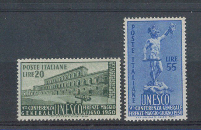 1950 - LOTTO/6094L - REPUBBLICA - UNESCO 2v.