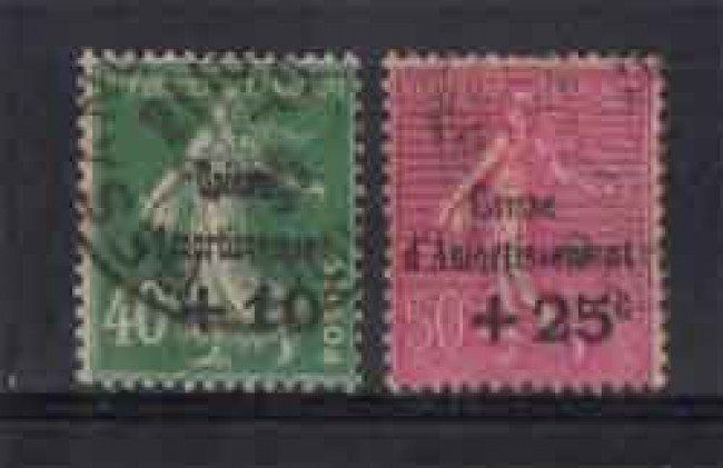 1929 - LOTTO/3867 - FRANCIA - CASSA D'AMMORTAMENTO 2v. USATI