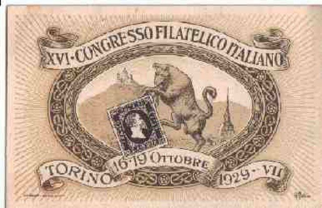 1929 - LBF/980H - CONGRESSO FILATELICO ITALIANO TORINO