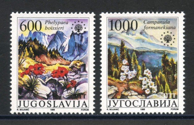 1988 - JUGOSLAVIA - LOTTO/38443 - PROTEZIONE AMBIENTE 2v. - NUOVi