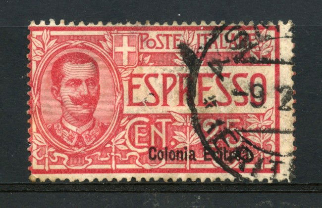 1907/21 - ERITREA - LOTTO/24934 - 25c. ESPRESSO - USATO