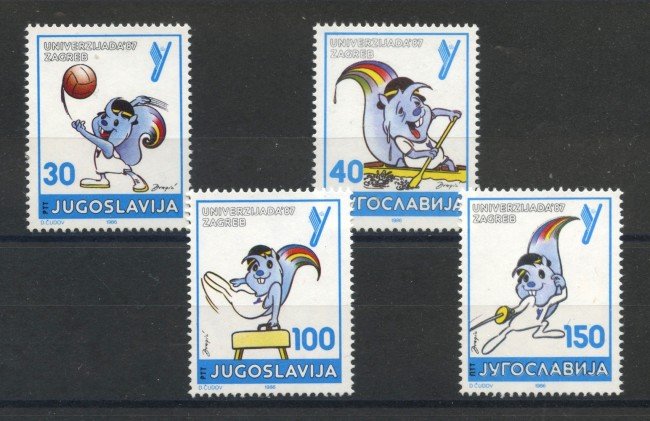 1986 - JUGOSLAVIA - LOTTO/38394 - UNIVERSIADI 4v. - NUOVI