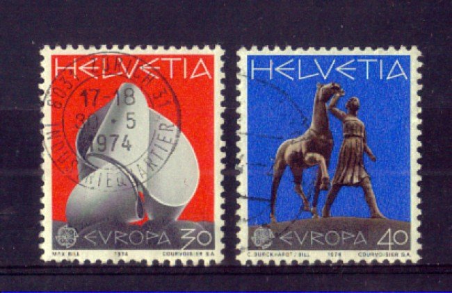 1974 - LOTTO/SVI955CPU - SVIZZERA - EUROPA 2v. - USATI