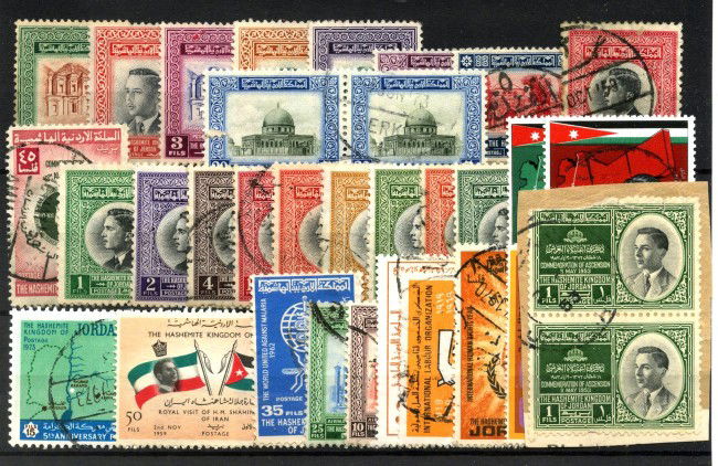 GIORDANIA - LOTTO/42918 - 30 FRANCOBOLLI DIFFERENTI USATI