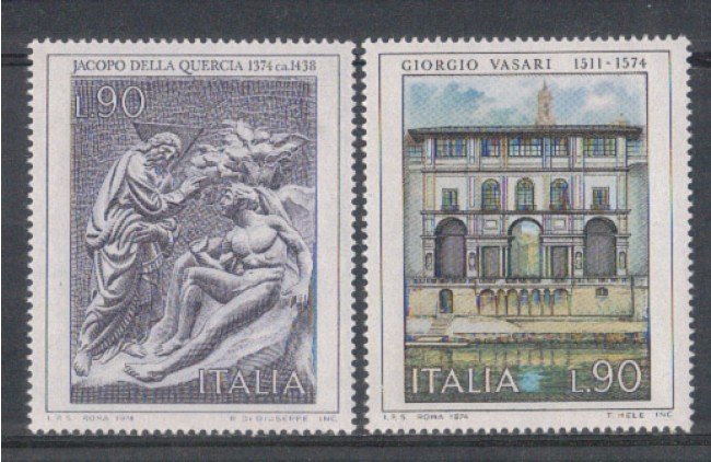 1974 - LOTTO/6618 - REPUBBLICA - ARTE ITALIANA I°