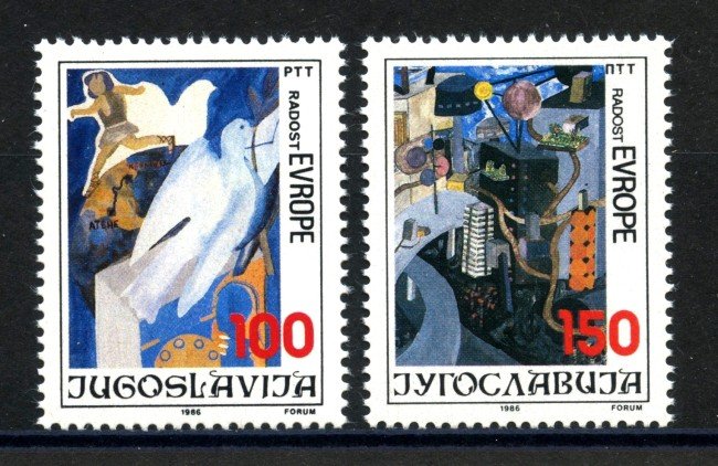 1986 - JUGOSLAVIA - GIOIA D'EUROPA 2v. - NUOVI - LOTTO/38395