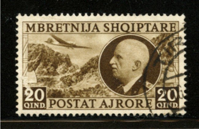 1939 - LOTTO/12415 - ALBANIA ITALIANA - 20q. POSTA AEREA - USATO