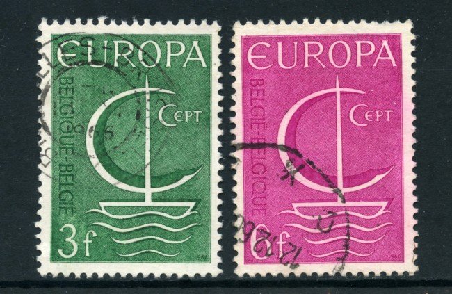 1966 - BELGIO - LOTTO/24413 - EUROPA 2v. - USATI