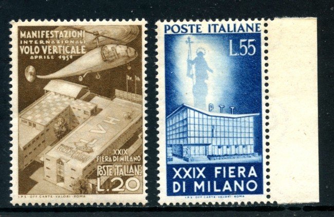 1951 - REPUBBLICA - 29° FIERA DI MILANO 2v. - NUOVI - LOTTO/27166