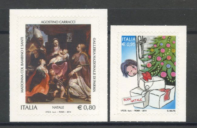 2014 - REPUBBLICA - NATALE  2v. - NUOVI - LOTTO/36877