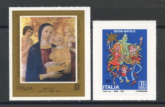 2018 - REPUBBLICA -  NATALE  2v. - NUOVI - LOTTO/37072