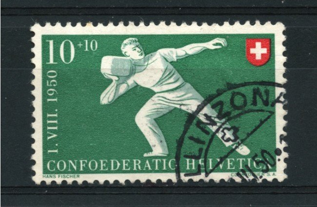 1950 - LOTTO/15267 - SVIZZERA - 10+10 Cent. PRO PATRIA - USATO