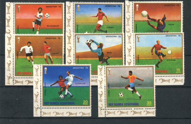 1978 - GUINEA EQUATORIALE - LOTTO/20180 -  MONDIALI ARGENTINA  8v. - NUOVI