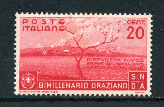 1936 - REGNO - 20c. BIMILLENARIO DI ORAZIO - LING. - LOTTO/26362